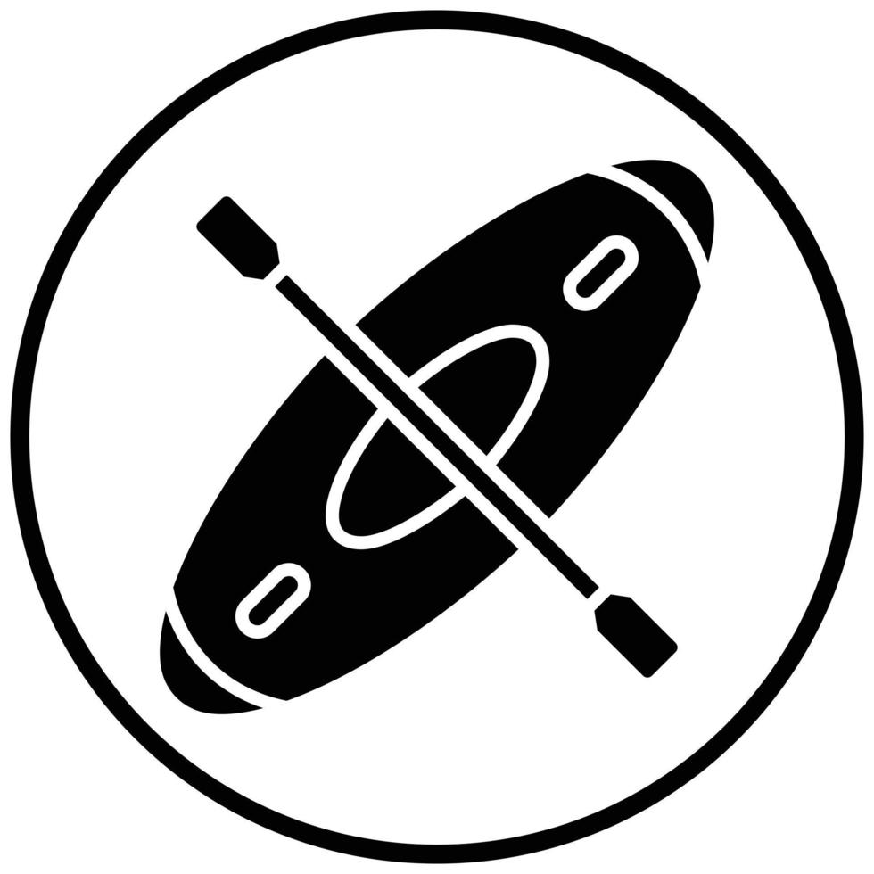 Canoeing Icon Style vector