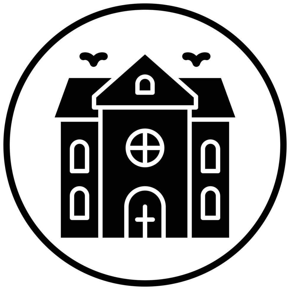 Haunted House Icon Style vector
