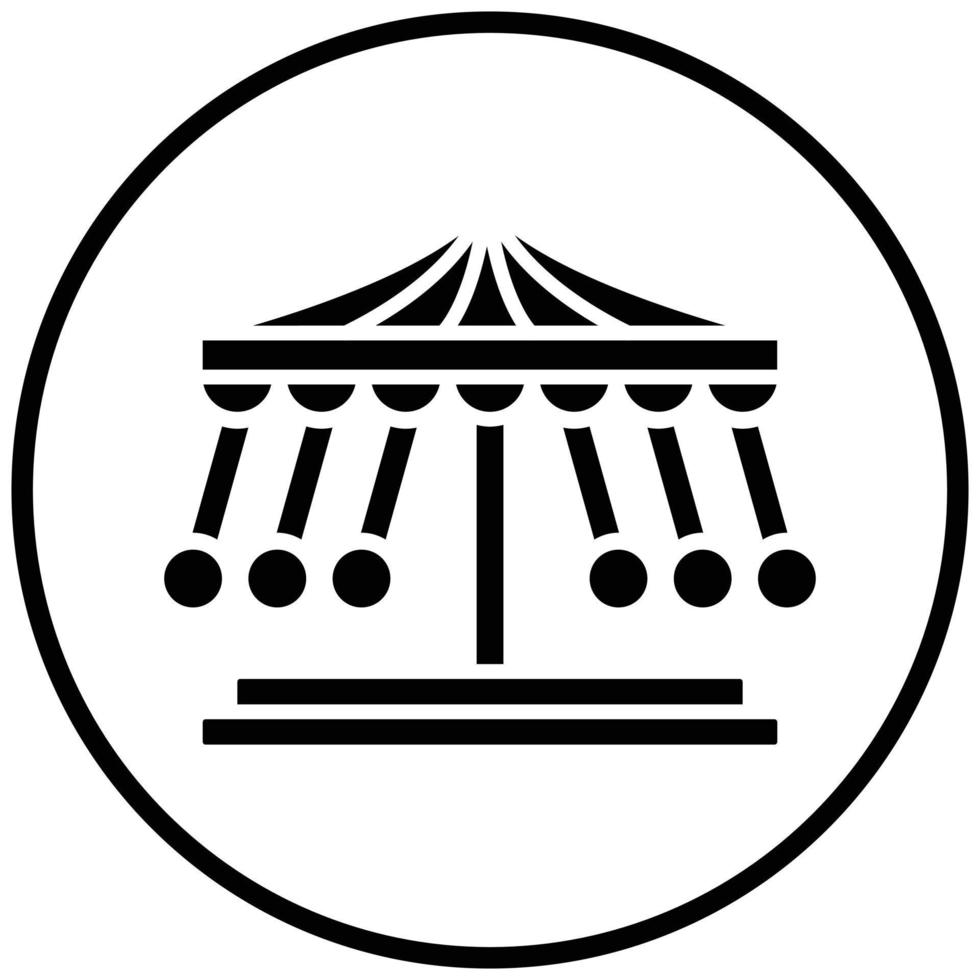 Merry Go Round Icon Style vector