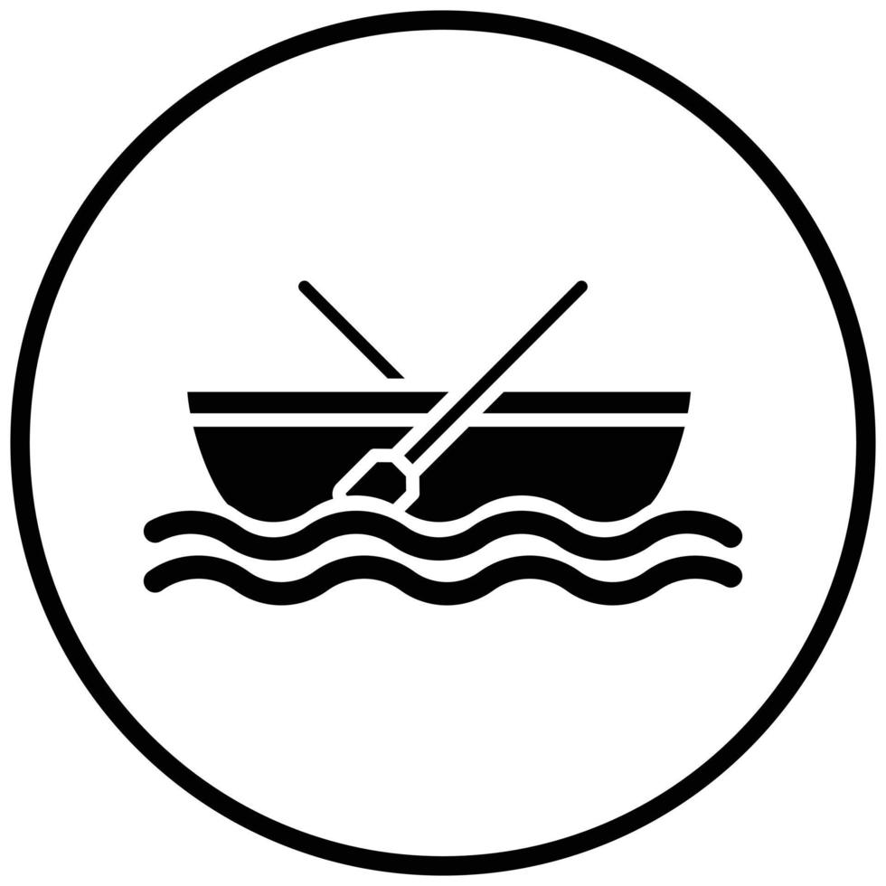 Rowing Boat Icon Style vector