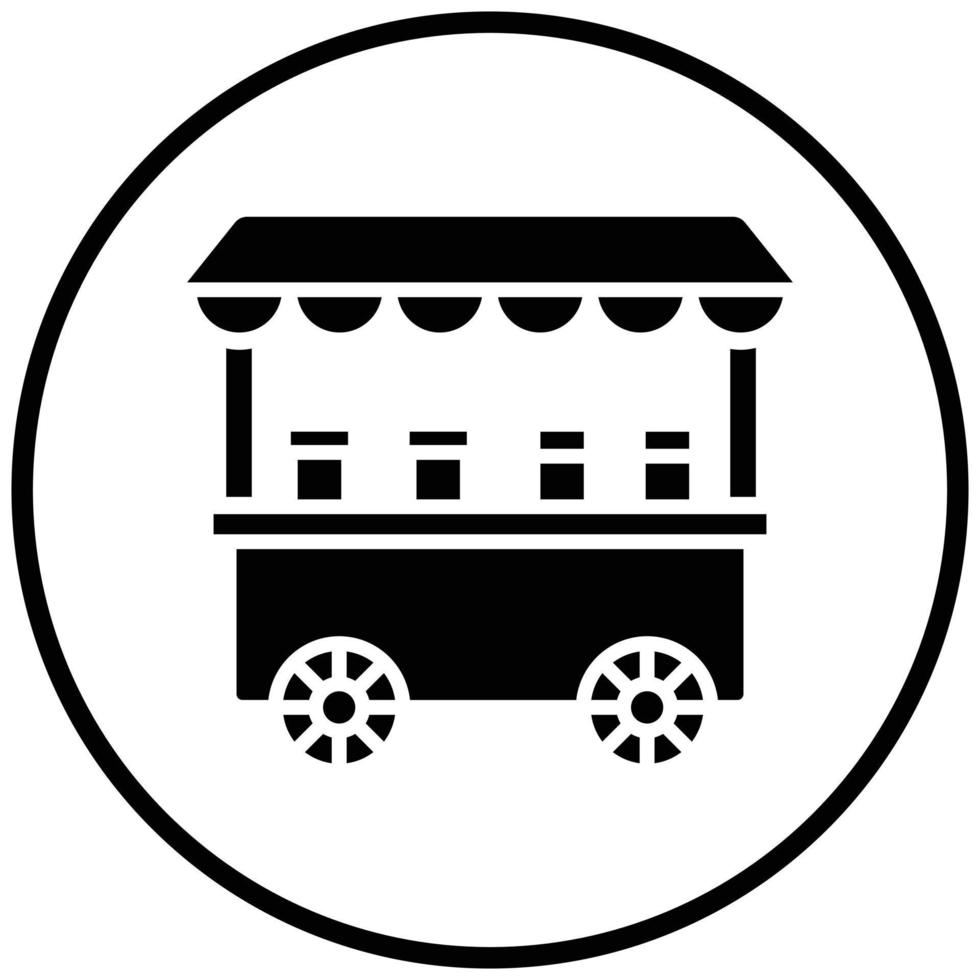 Toffee Apple Stall Icon Style vector