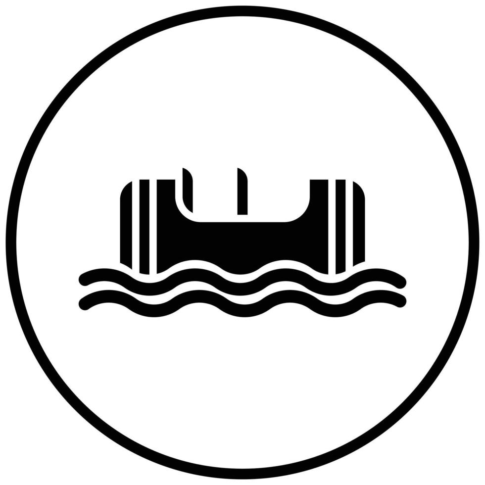 Log Flume Icon Style vector