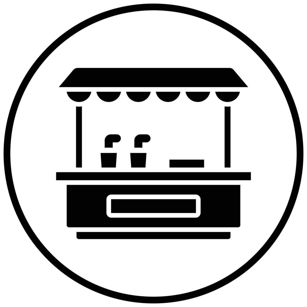 Drinks Stall Icon Style vector