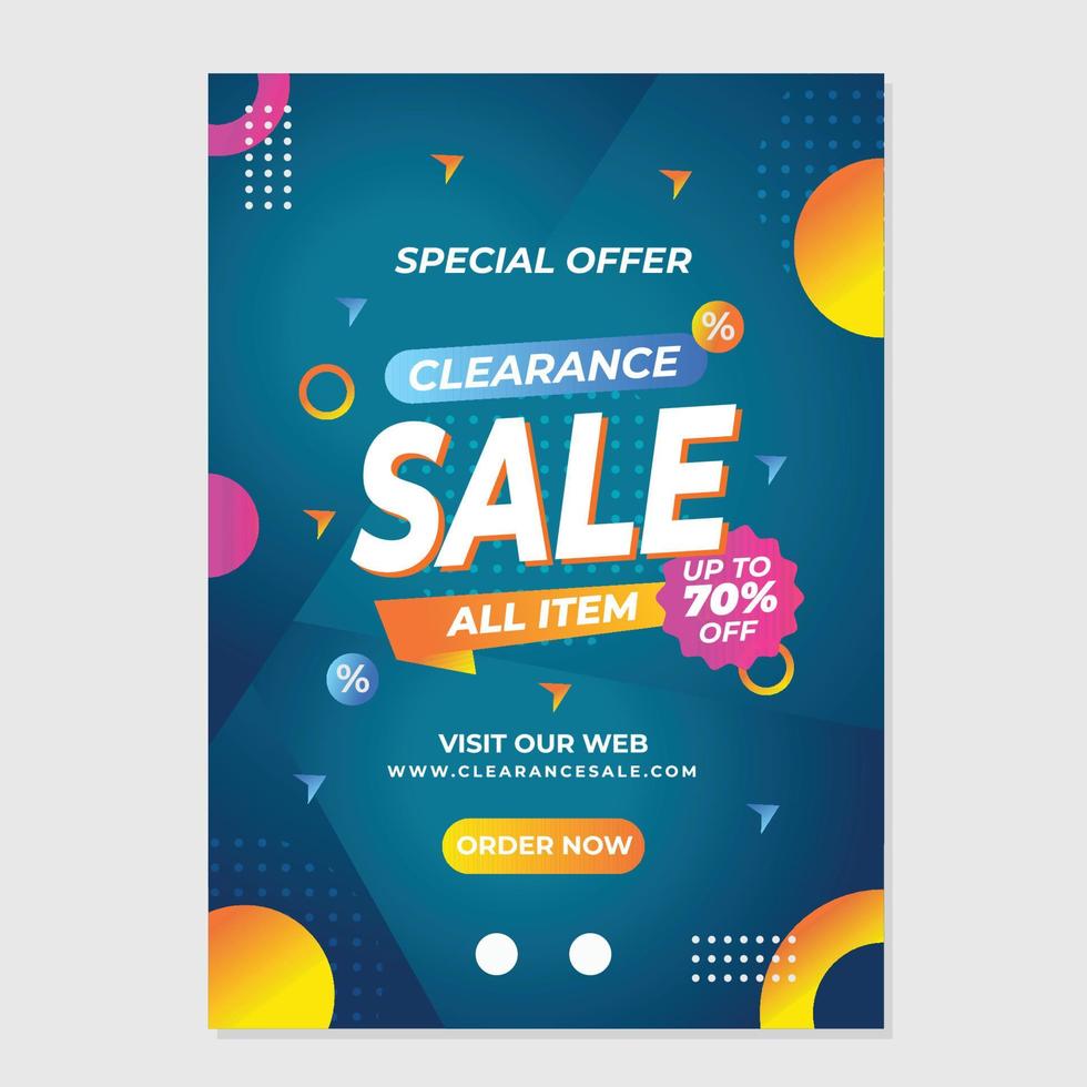 Clearance Sale Poster Template vector