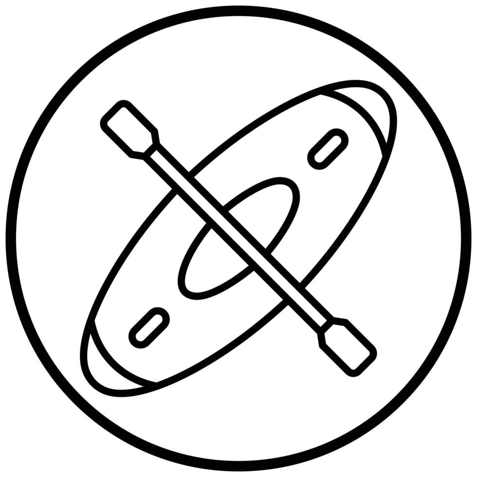 Canoeing Icon Style vector