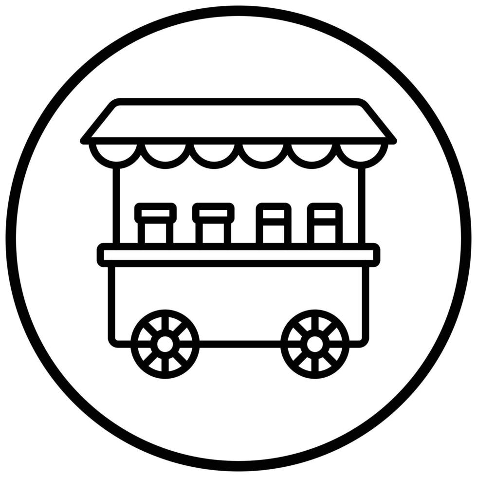 Toffee Apple Stall Icon Style vector
