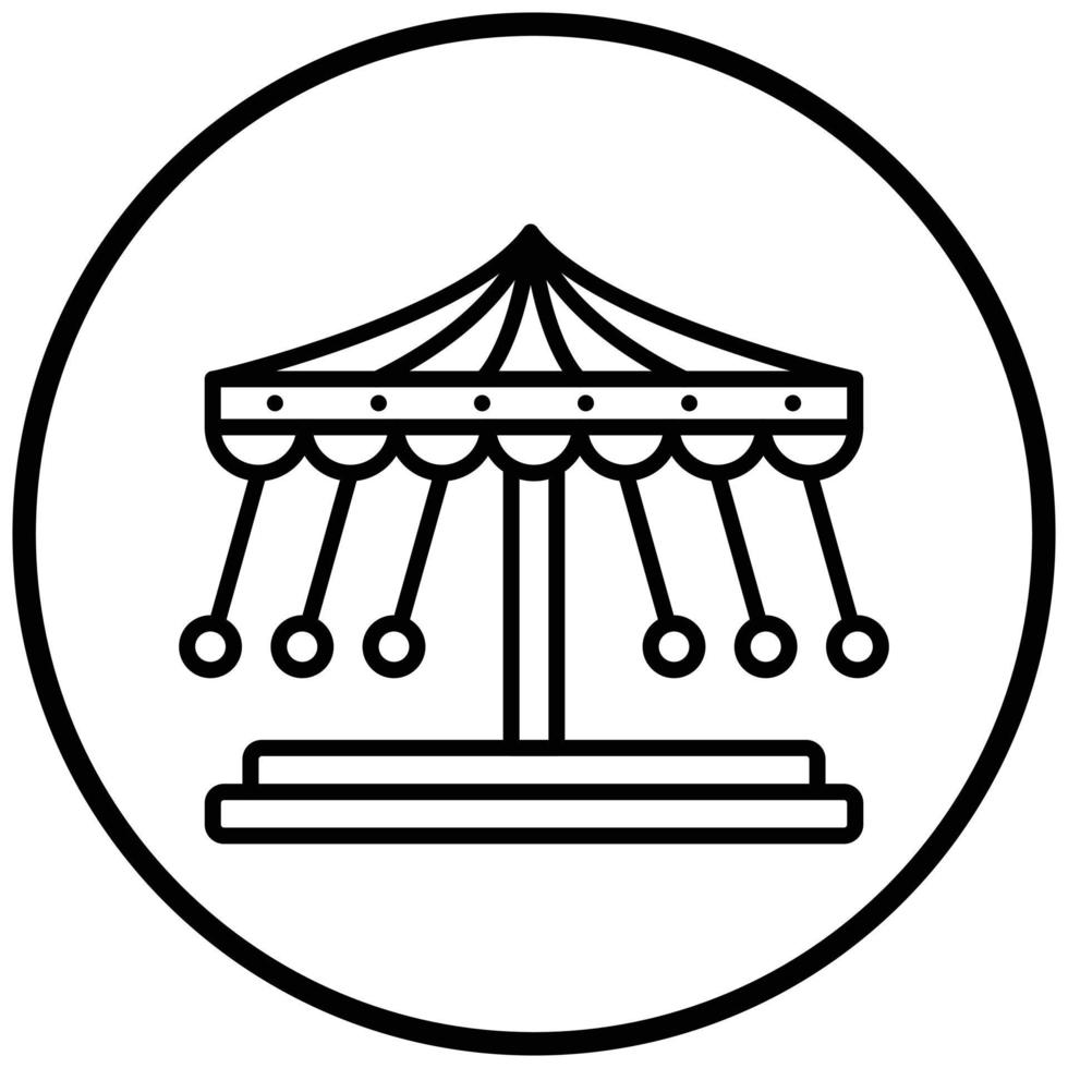 Merry Go Round Icon Style vector