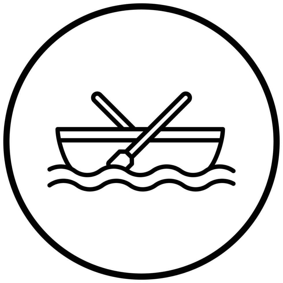 Rowing Boat Icon Style vector