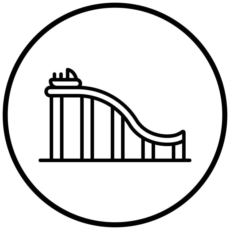 Water Coaster Icon Style vector