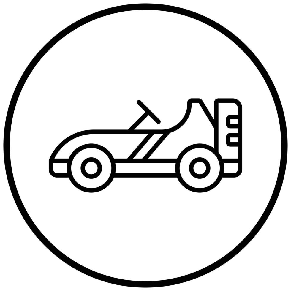 Go Kart Icon Style vector