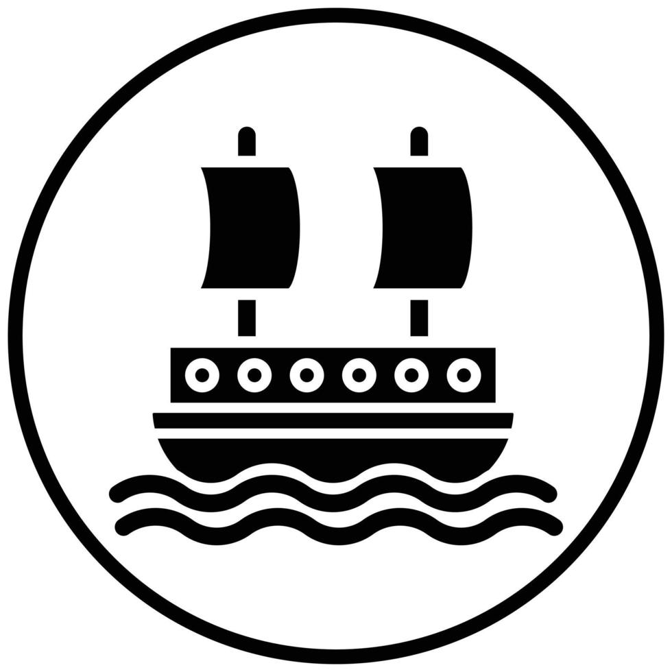 Pirate Ship Icon Style vector