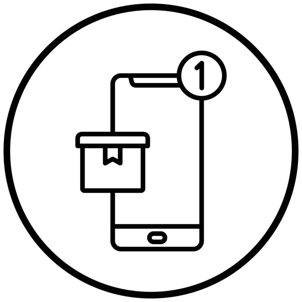 Package Notification Icon Style vector