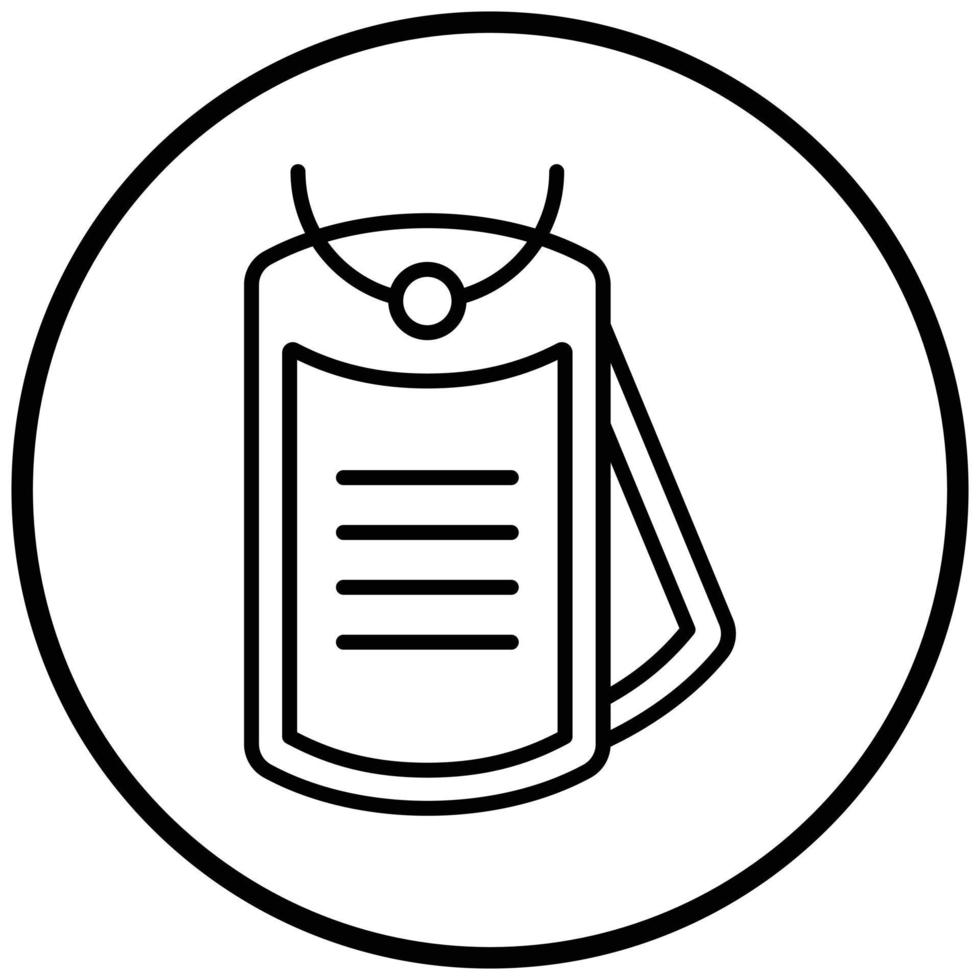 Dog Tag Icon Style vector