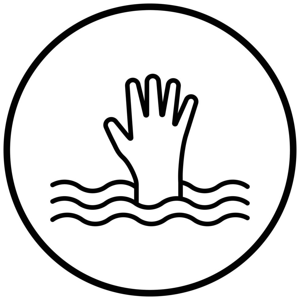 Drown Icon Style vector