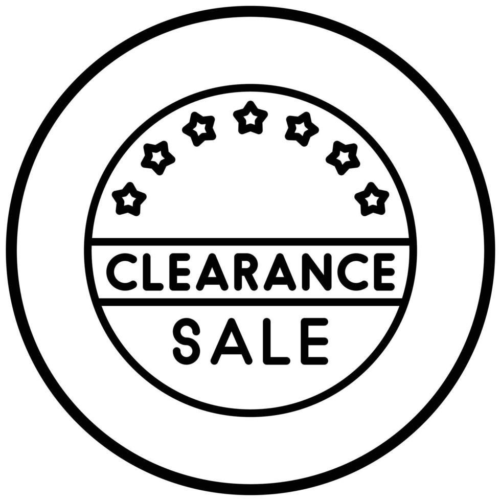 Clearance Sale Icon Style vector