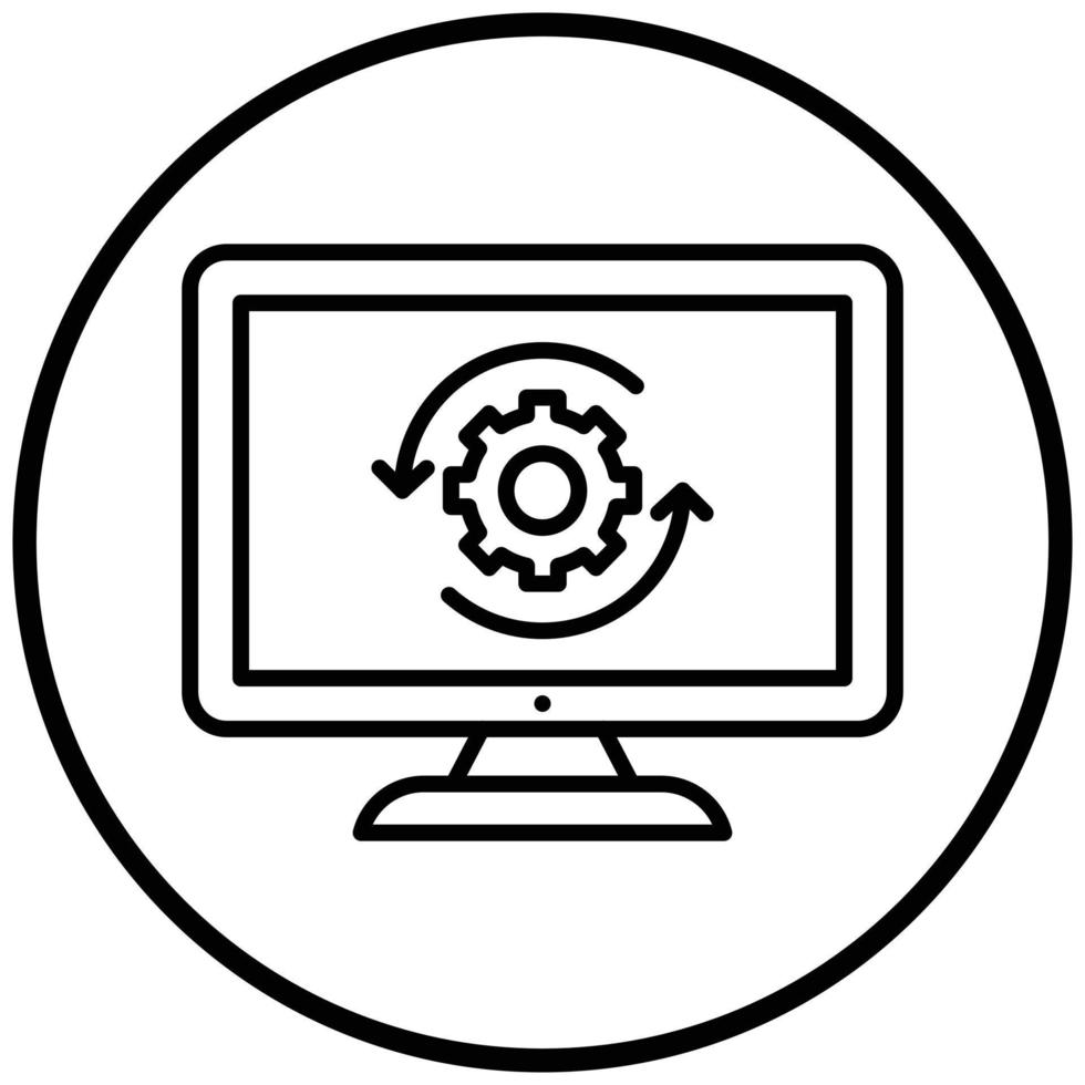 Upgrade Desktop Icon Style vector
