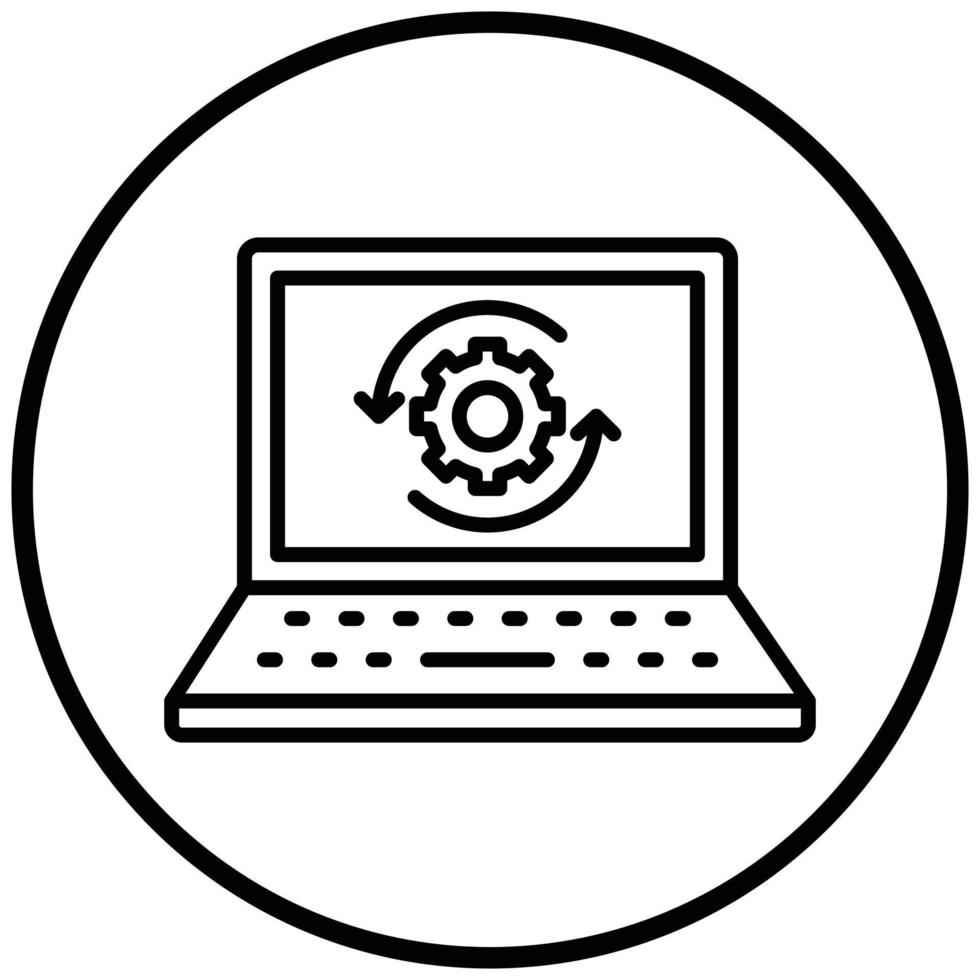 Upgrade Laptop Icon Style vector