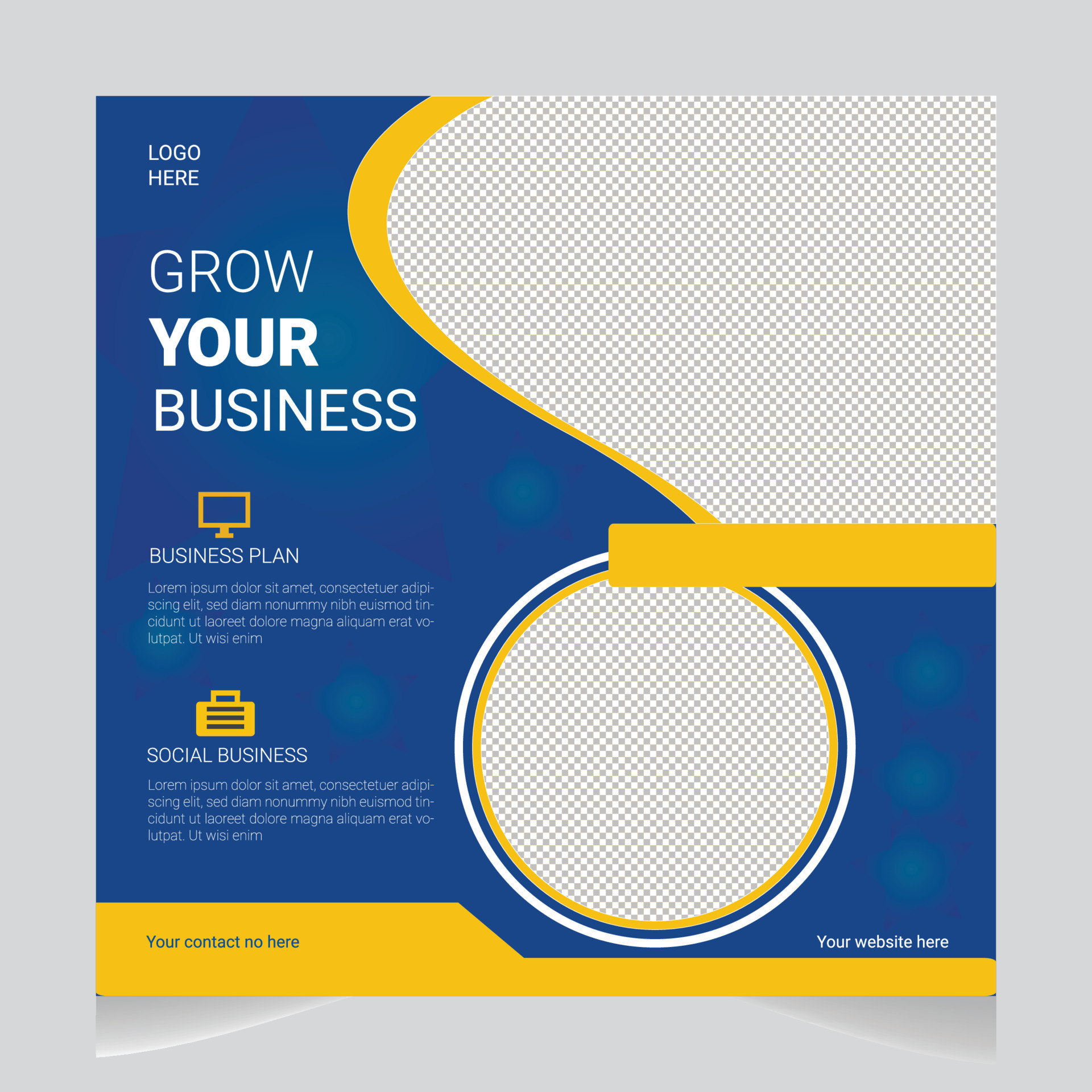 Grow Your Business Social Media Post Banner Design Adobe Illustrator grow-your-business-social-media-post-banner-design-adobe-illustrator