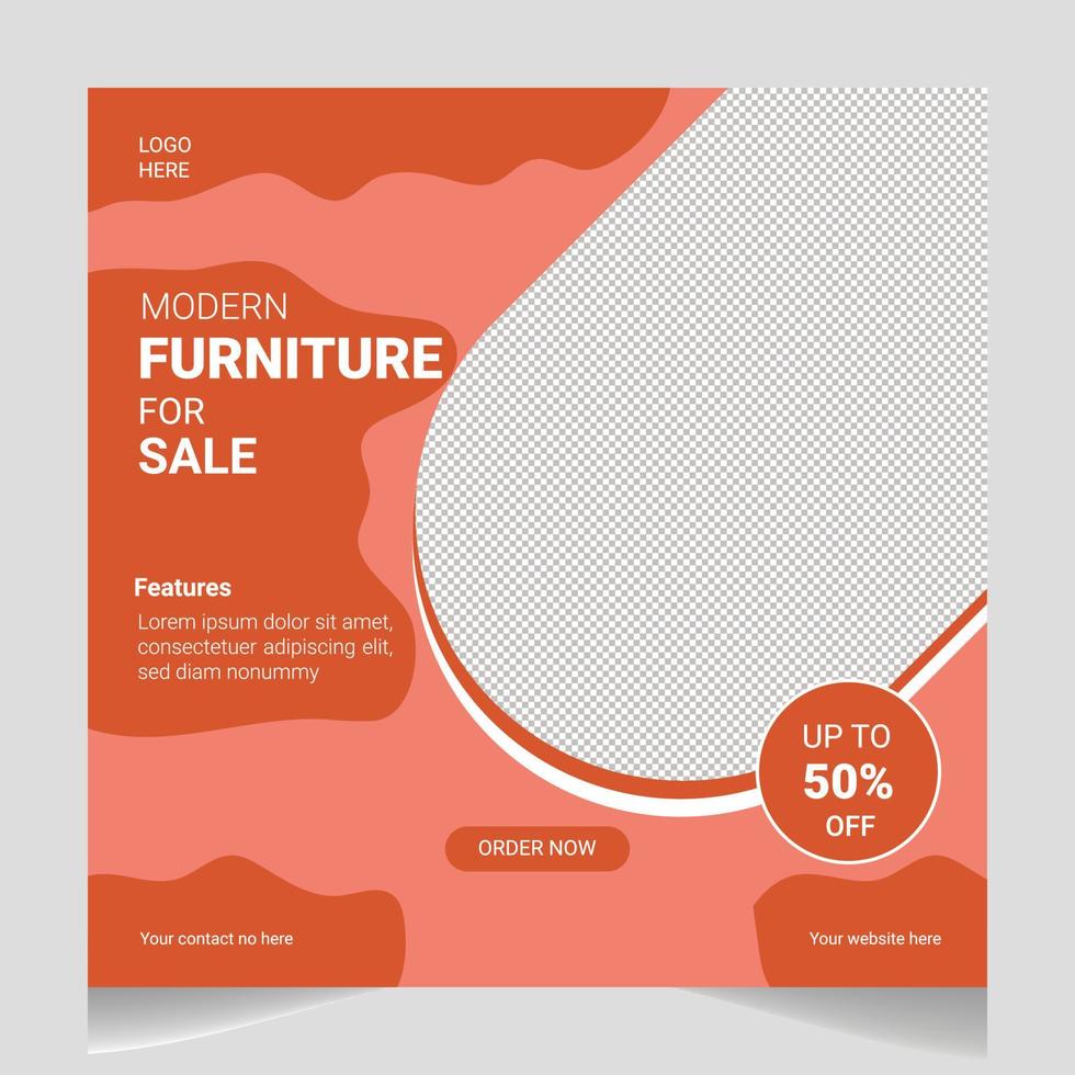 Modern furniture sale social media,cover banner design.Adobe Illustrator Artwork vector