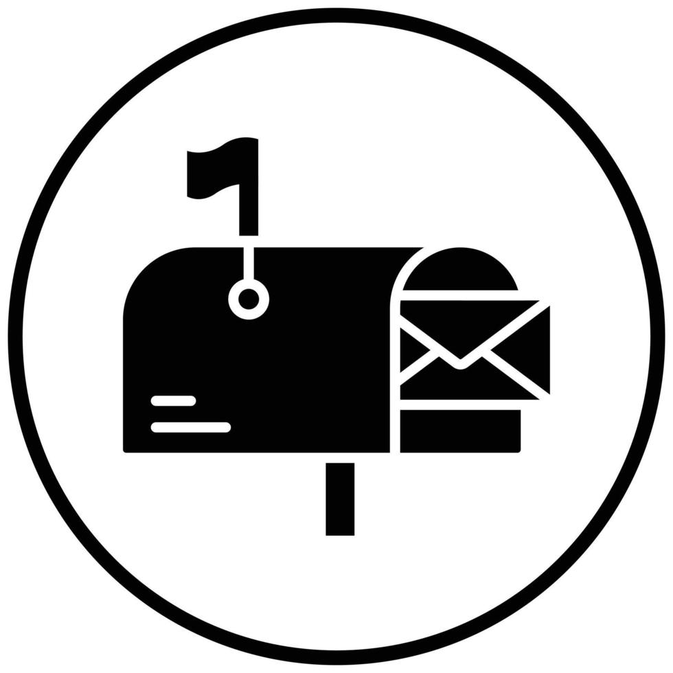 estilo de icono de casilla de correo vector