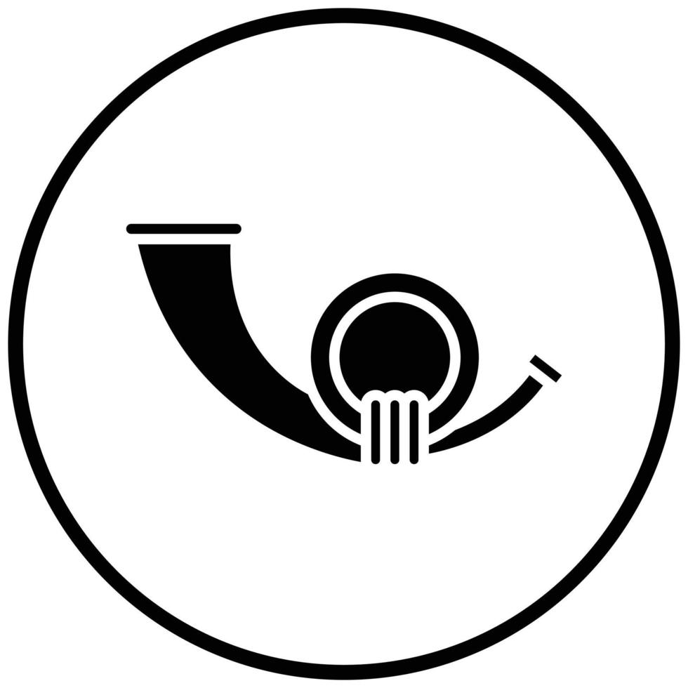 Post Horn Icon Style vector