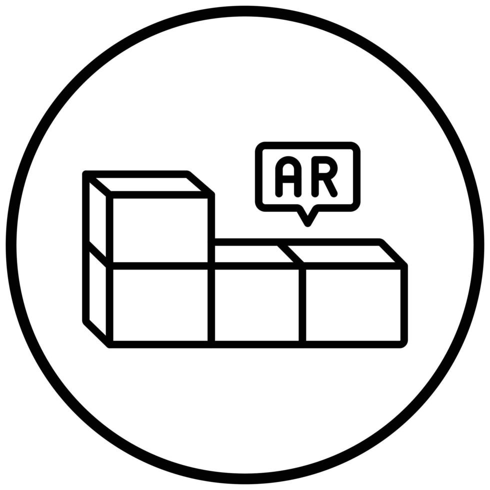 estilo de icono de bloques de construcción ar vector