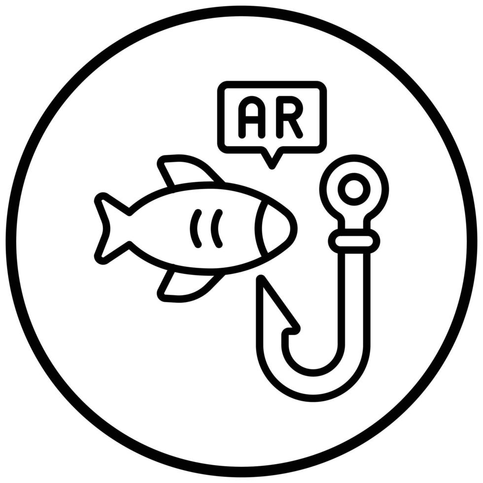 Ar Fishing Icon Style vector