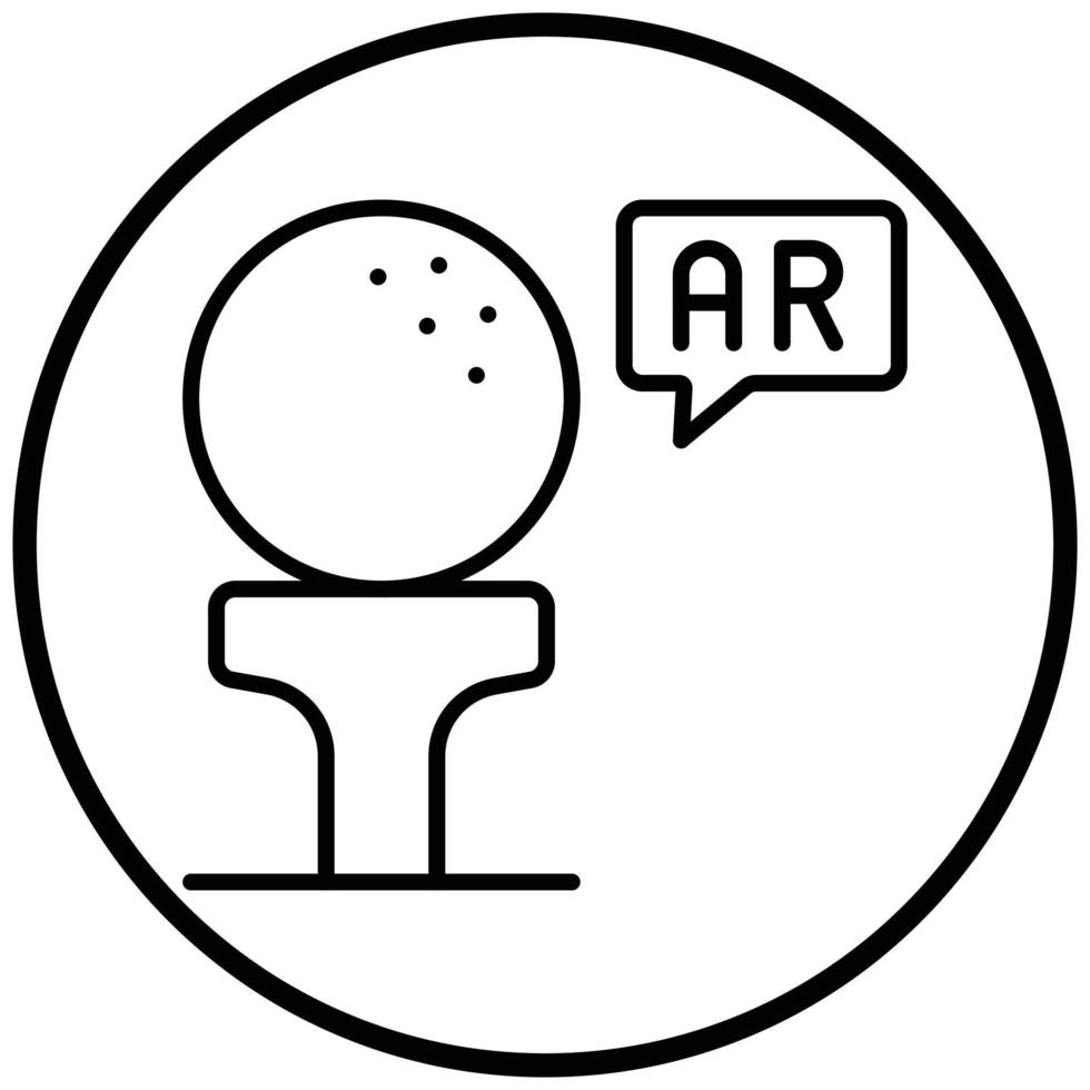 Ar Golf Icon Style vector