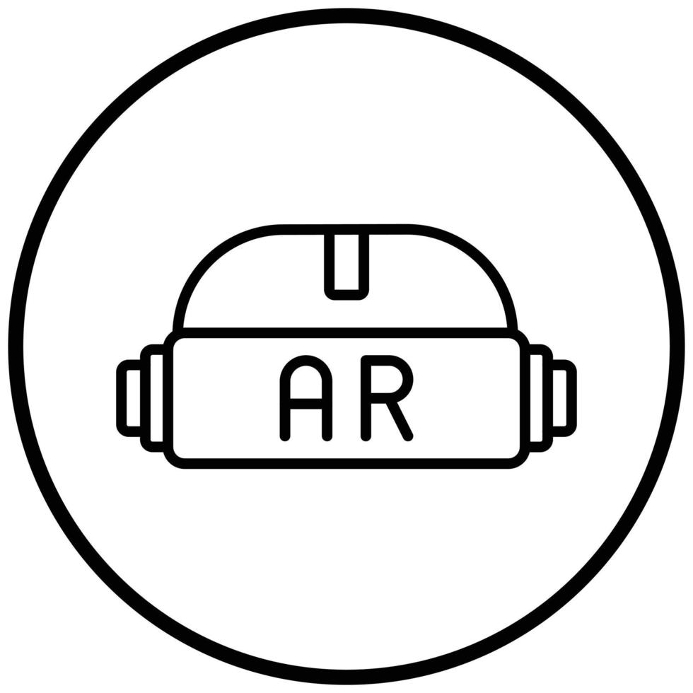 Ar Helmet Icon Style vector