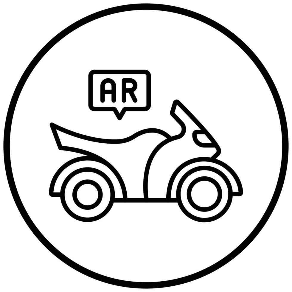 Ar Motorbike Riding Icon Style vector