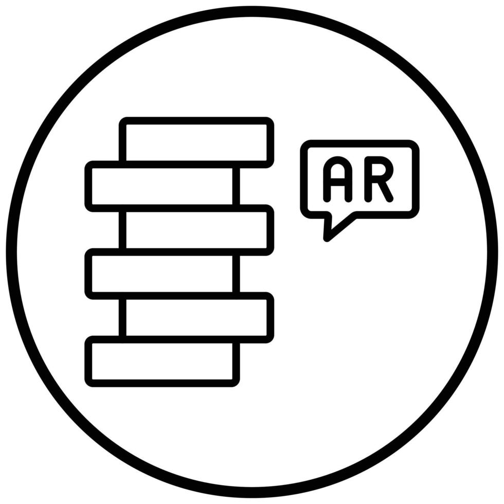 Ar Tumbling Blocks Icon Style vector