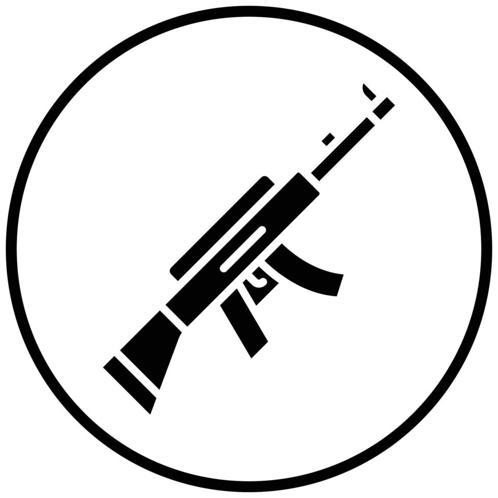 Assault Rifle Icon Style vector
