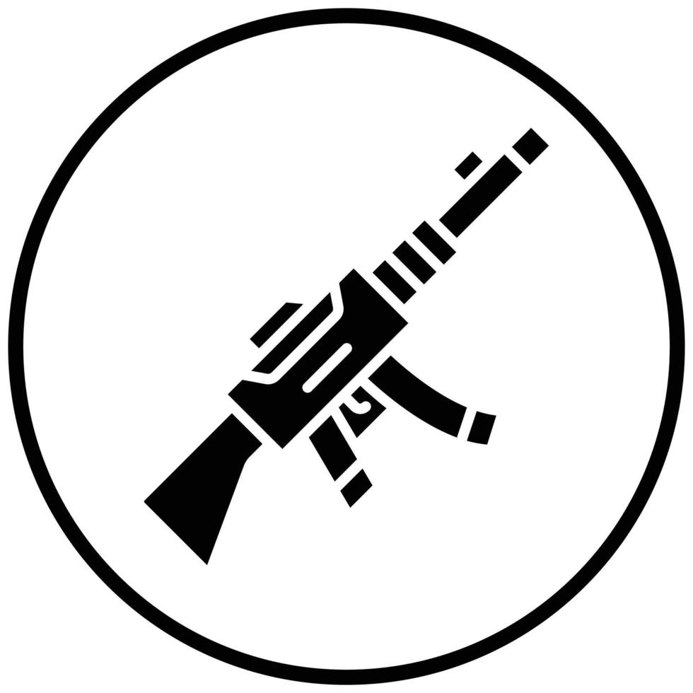 Light Machine Gun Icon Style vector