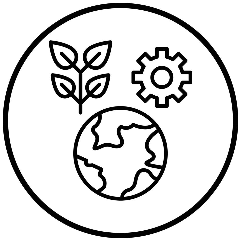 Ecosystem Planning Icon Style vector