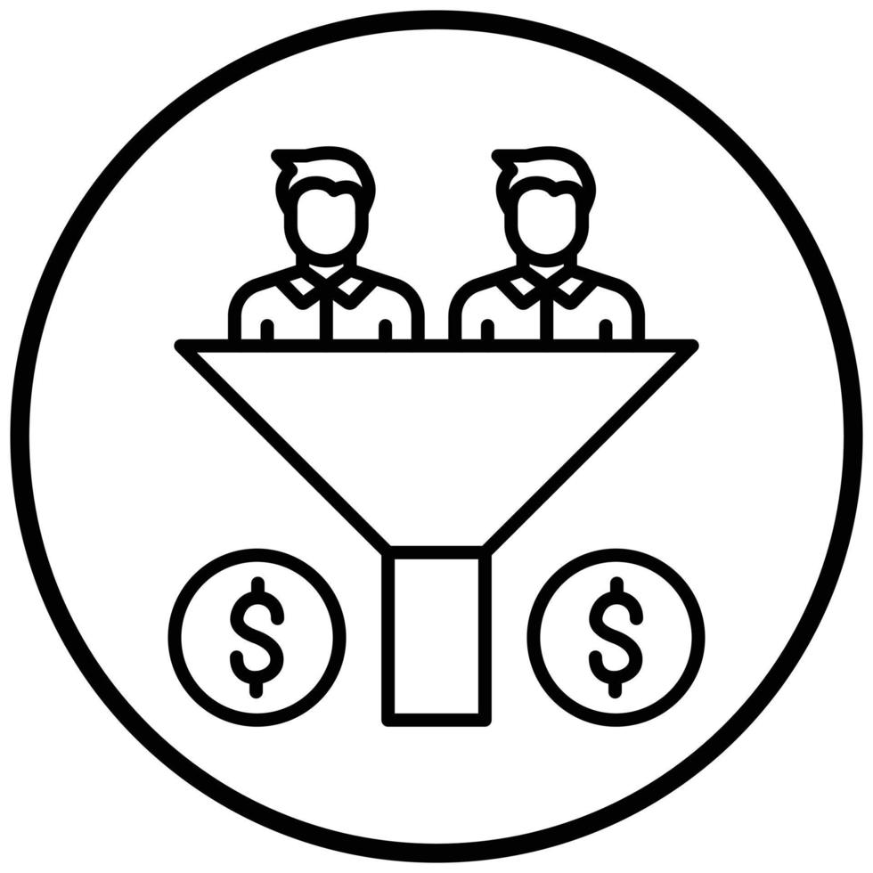 Sales Funnel Icon Style vector