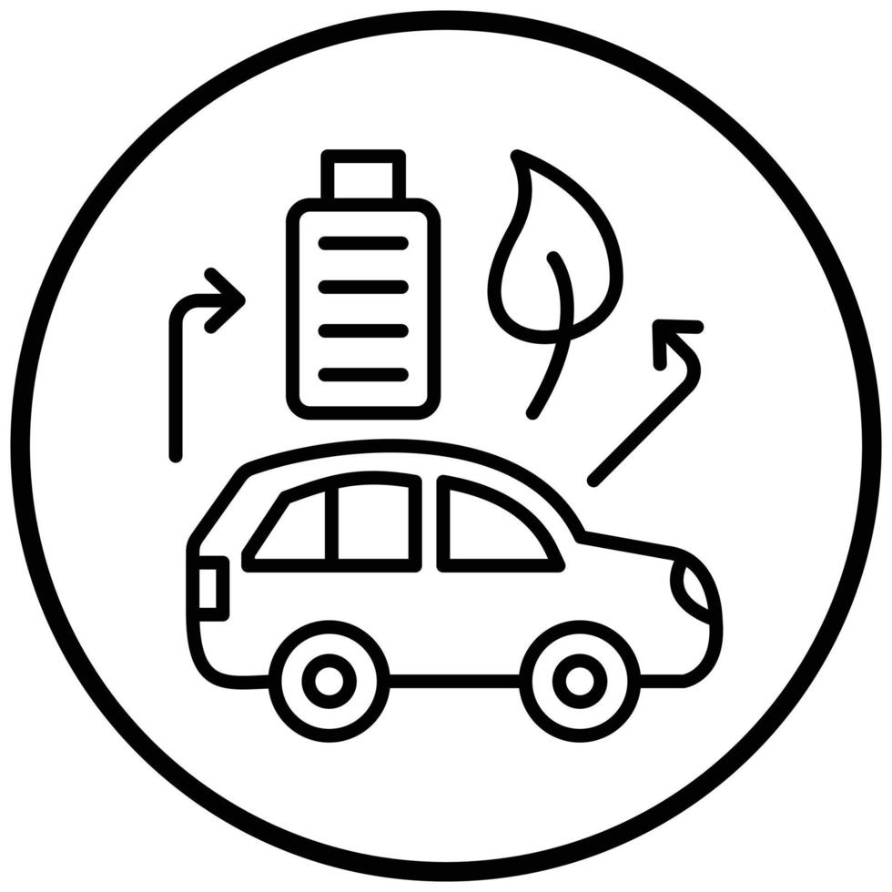 Hybrid Vehicle Icon Style vector