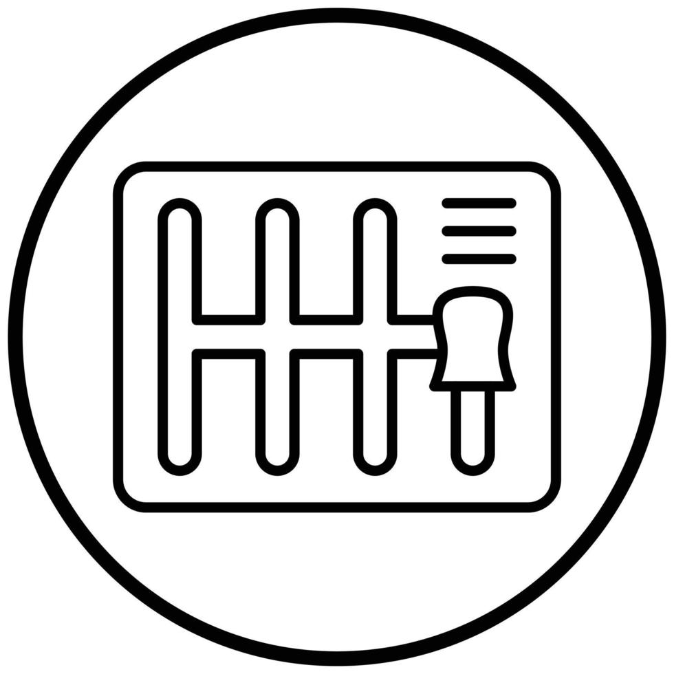 Manual Transmission Icon Style vector