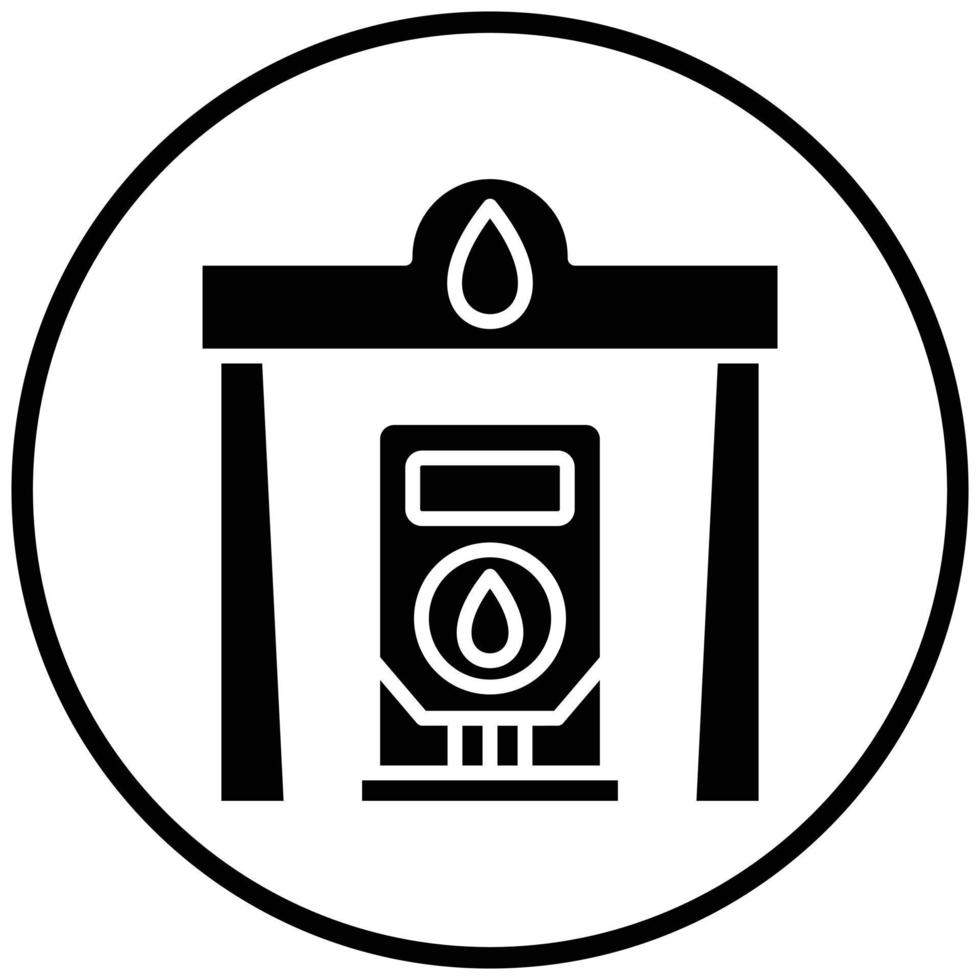 estilo de icono de bomba de aceite vector