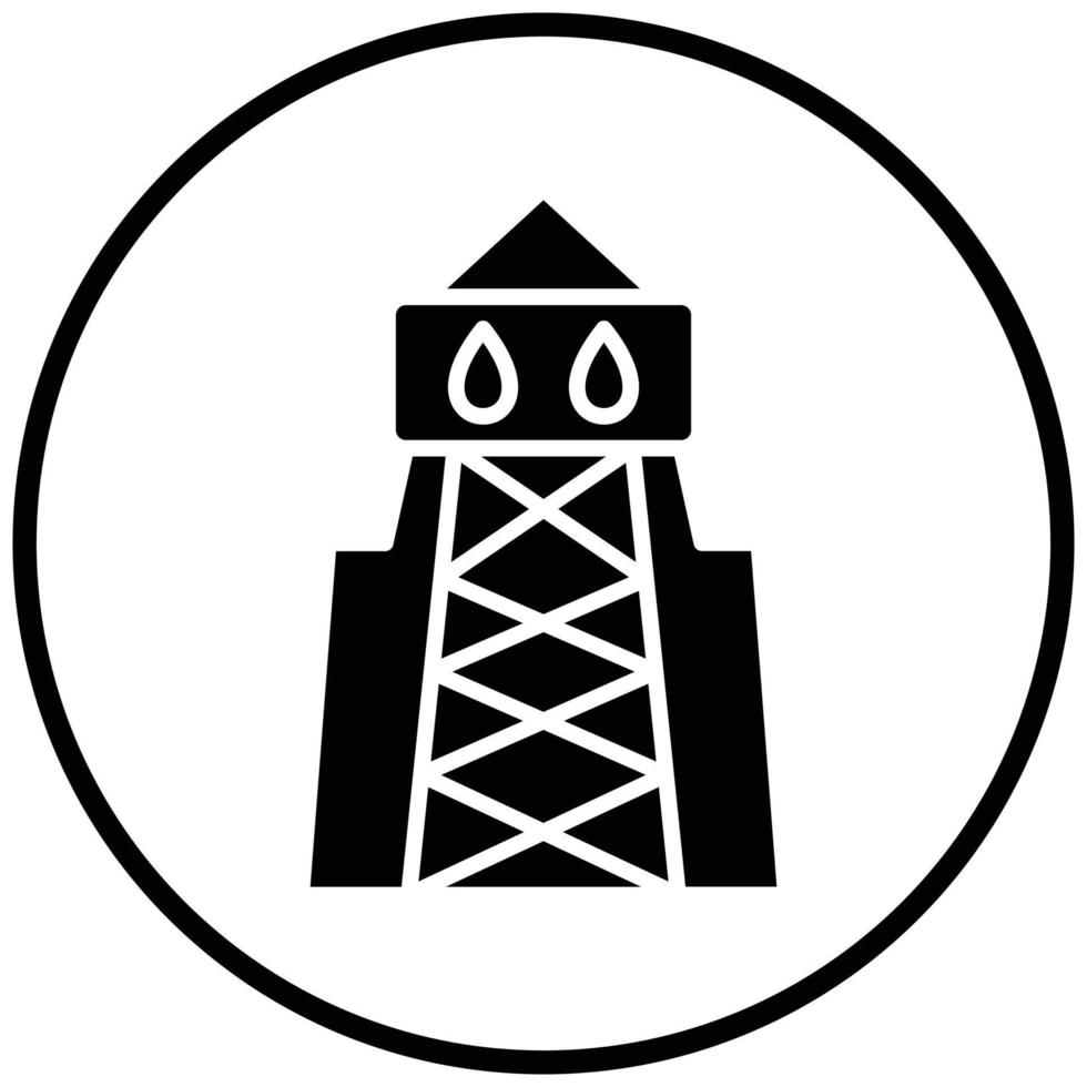 Oil Tower Icon Style vector