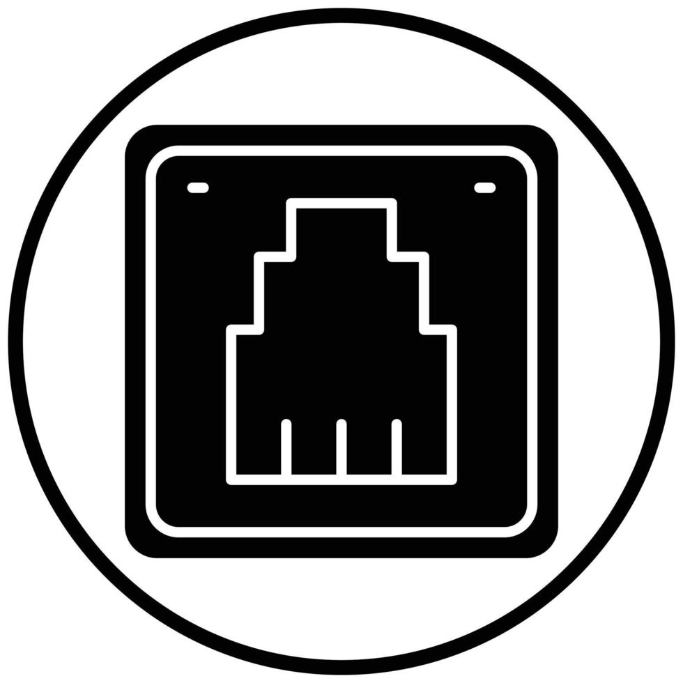 Telephone Socket Icon Style vector