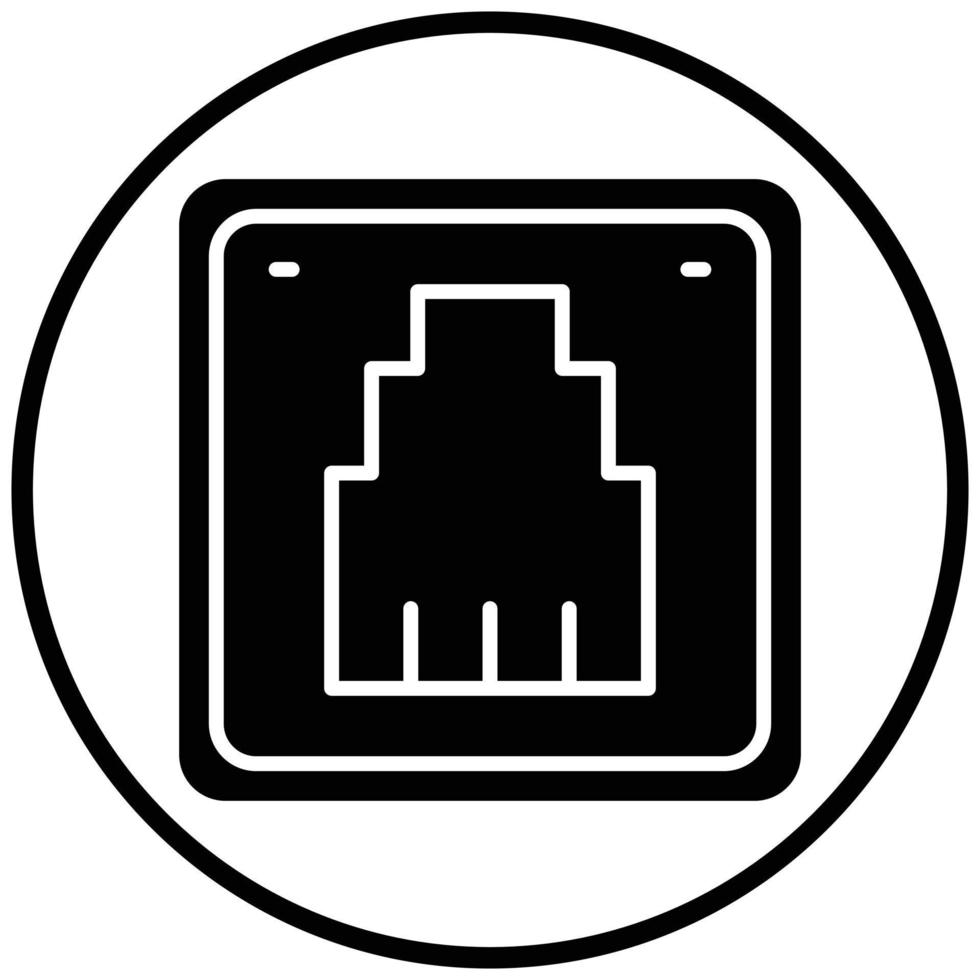 Telephone Socket Icon Style vector