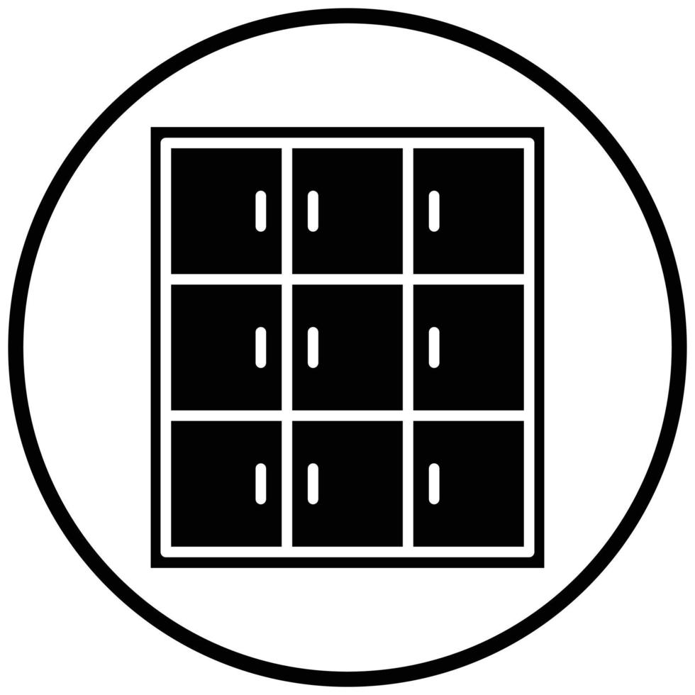 Library Locker Icon Style vector