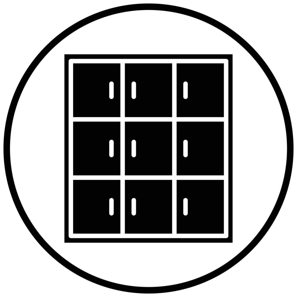 Library Locker Icon Style vector