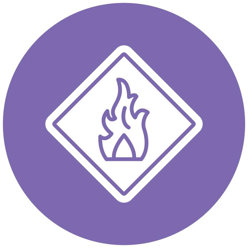 Flammable Icon Style vector