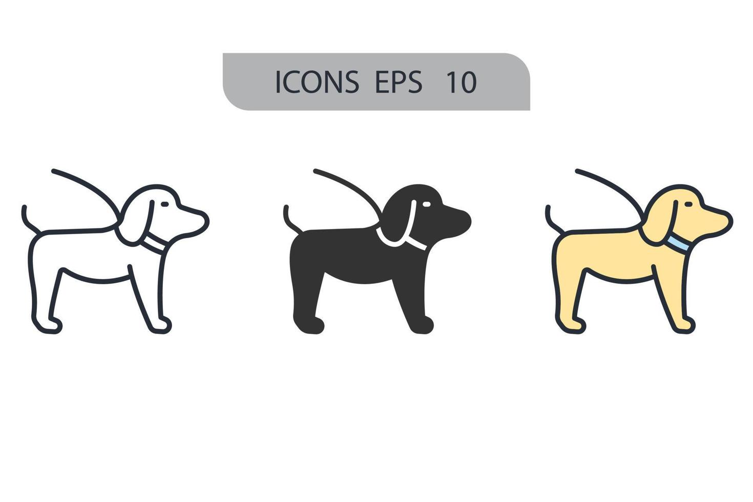 iconos amigables para mascotas símbolo de elementos vectoriales para web infográfico vector