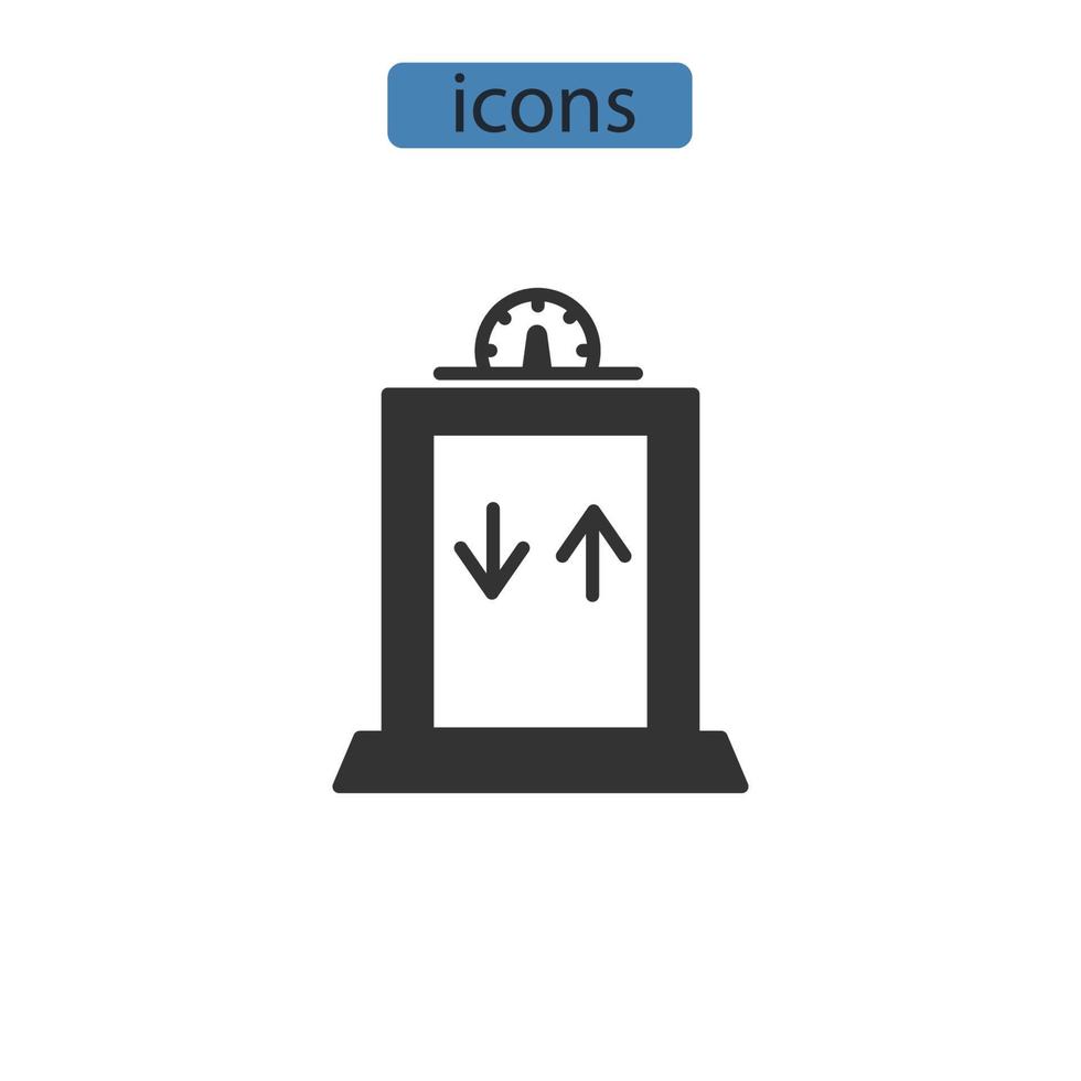 elevator icons  symbol vector elements for infographic web