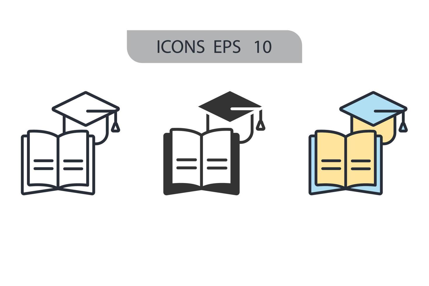 iconos de educación símbolo elementos vectoriales para web infográfico vector