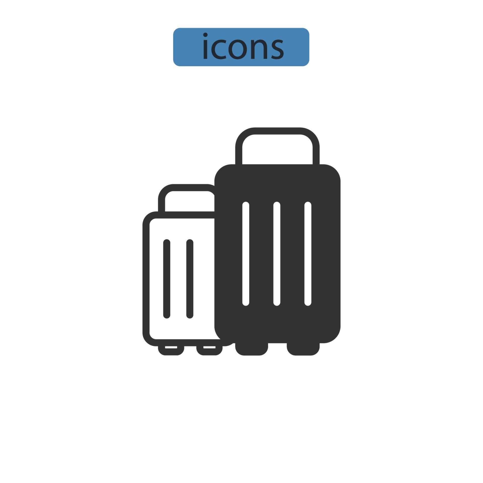 luggage icons symbol vector elements for infographic web 9486174 Vector