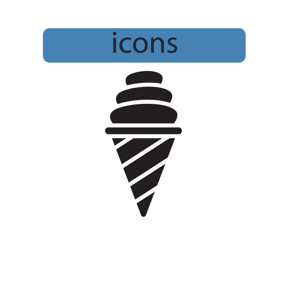 iconos de helado símbolo elementos vectoriales para web infográfico vector