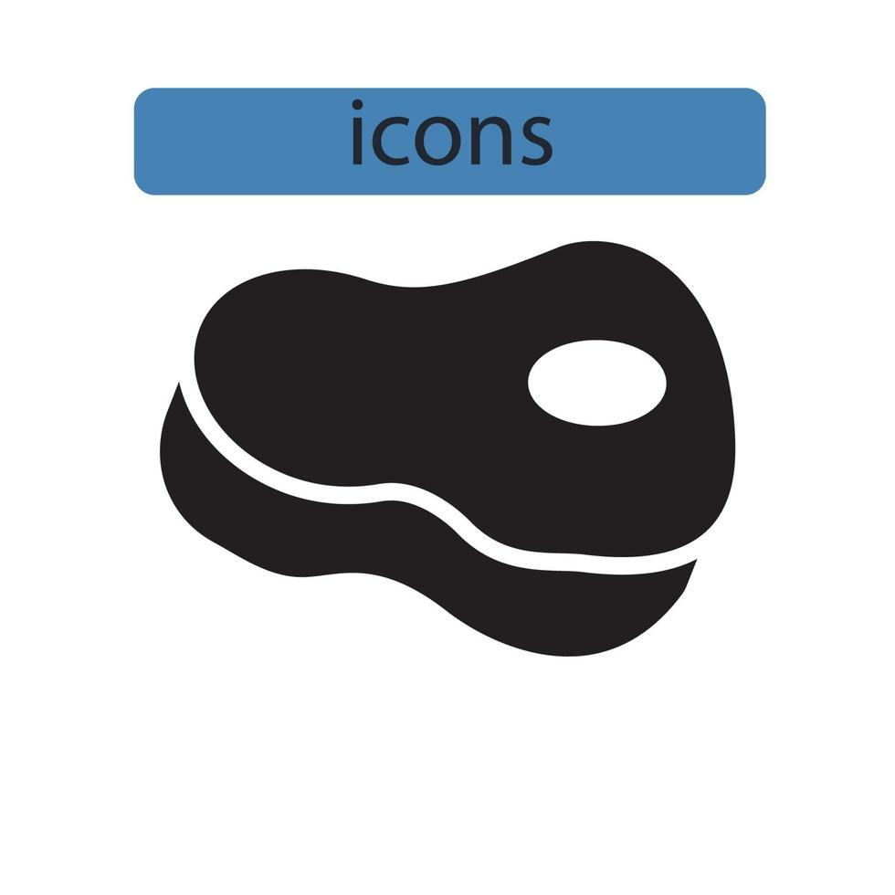 iconos de carne símbolo elementos vectoriales para web infográfico vector